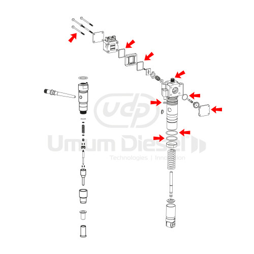 Mercedes Atego O-ring Repair Kit (Bolt-plate)