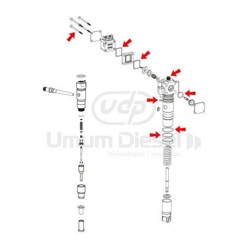Mercedes Atego O-ring Repair Kit (Bolt) F00HN37070