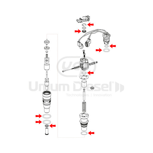 Navistar Ford Powerstroke 6.0 / 4.5 (Pullu Komple) O-ring Tamir Kiti