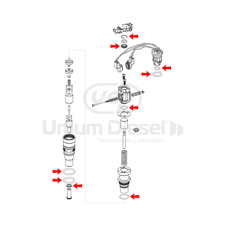 Navistar Ford Powerstroke 6.0 / 4.5 (Pullu Komple) O-ring Tamir Kiti