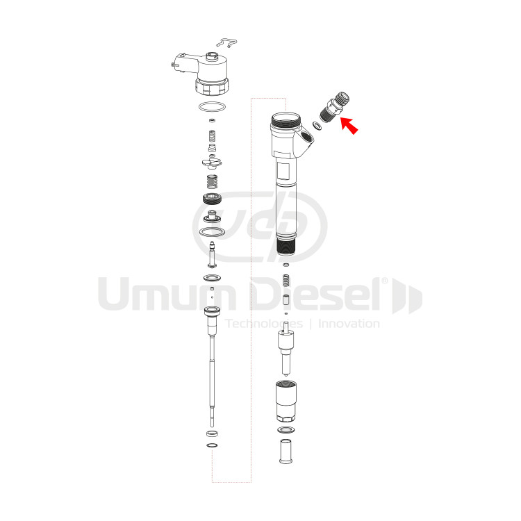 F00vc16024  Bosch Enjektör Giriş Rakoru (Siboplu)