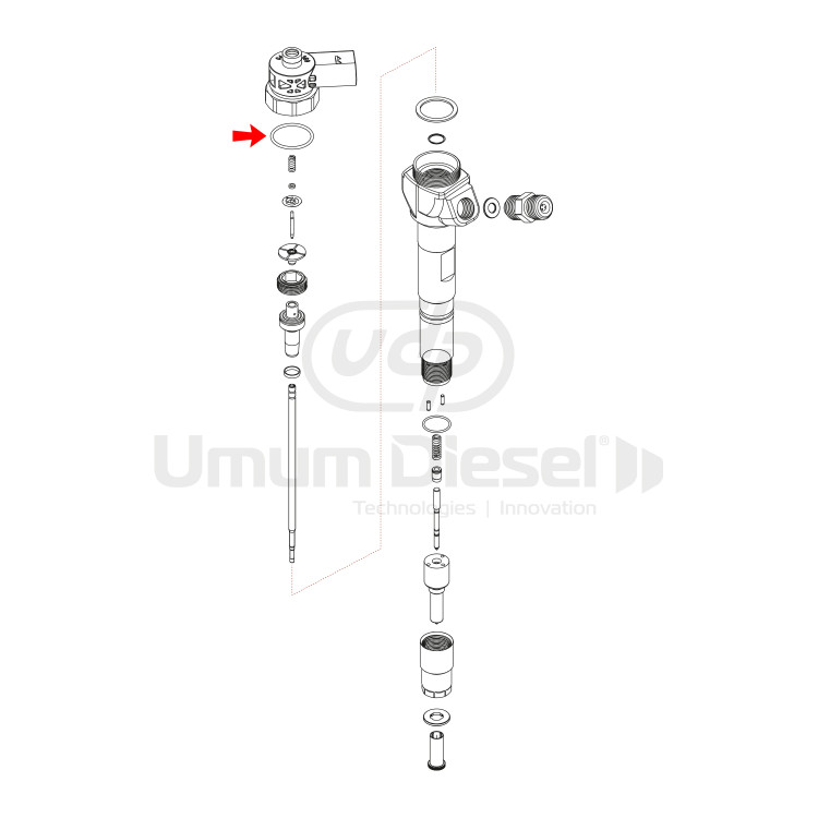 Bosch Common Rail Enjektör Bobin Oring F00VC38002