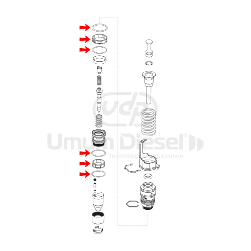 Cummins Isx Hpi O-ring Tamir Takımı (Keçesiz) 1441237 