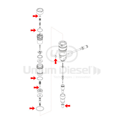 Cummins XPI / ISX O-Ring Tamir Takımı (Bilyalı)