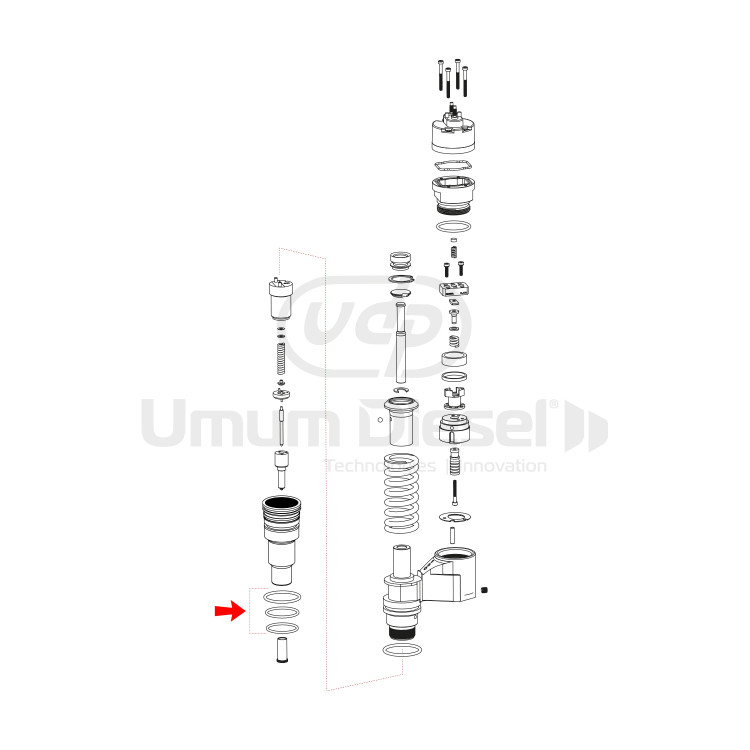 Delphi EUI Volvo O-Ring Tamir Takımı F12 OEM NO: 7135-488