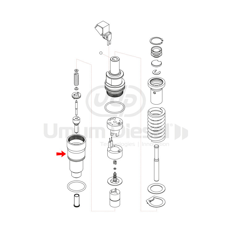 Volvo Delphi 2 pin Injector Nozzle Nut 7207-0188